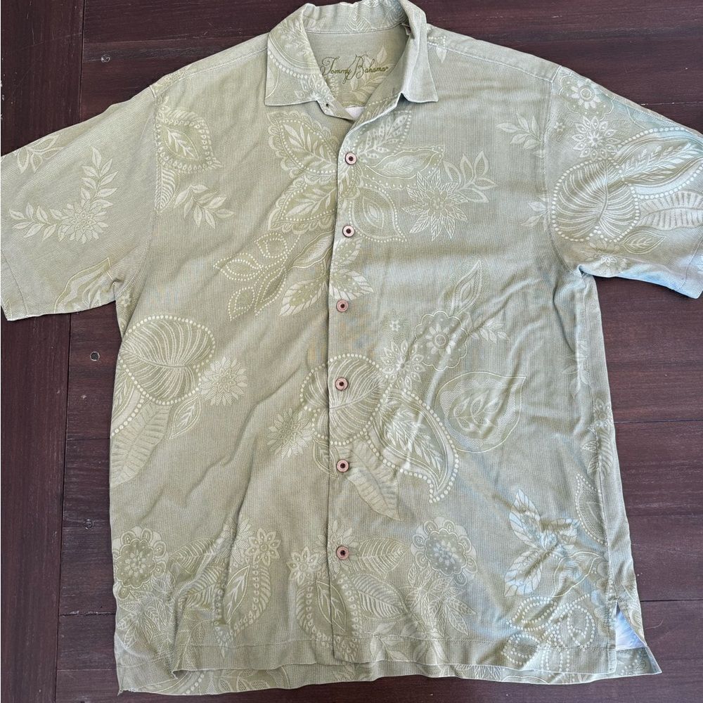 Tommy Bahama Green Floral Men's Shirt